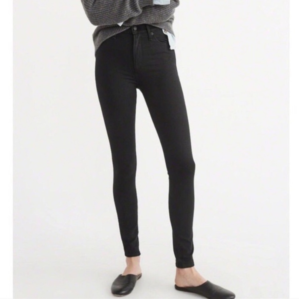 Abercrombie & Fitch Simone High Rise Skinny Black Jeans
